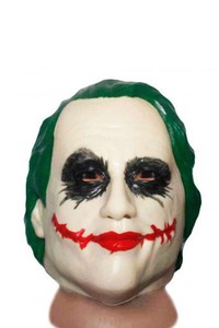 Яркая маска резиновая Джокера - фото