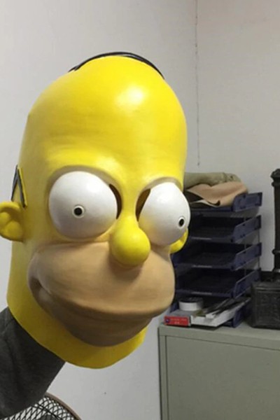 Латексная маска Гомера Симсона - Simpsons - фото