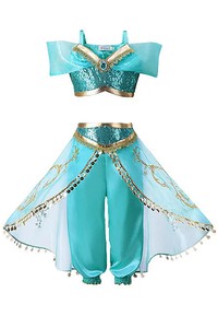 Костюм прінцеcси Жасмин з к / ф "Алладін" для дівчинки з трьох предметів - Princess Jasmine, costume, cornival - фото
