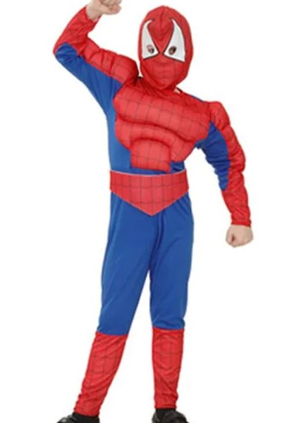 Праздничный костюм Человек паук для мальчиков с мышцами - Spiderman, Superhero, for Boy, Disney - фото