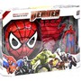 Игровой набор супергероя - Спайдермена (человека паука) маска, фигурка, дискомет, метательные диски. - фото