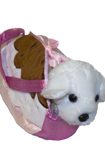 Мягкая игрушка "Собачка в сумочке - фото
