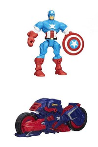 Розбірна фігурка Капітан Америка з мотоциклом - фото